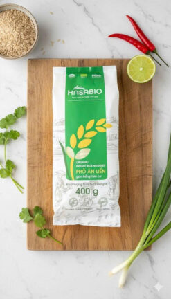 Phở Ăn Liền Gạo Trắng Hữu Cơ Túi 400 g