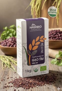 Gạo Tím Hữu Cơ Hộp 1 kg