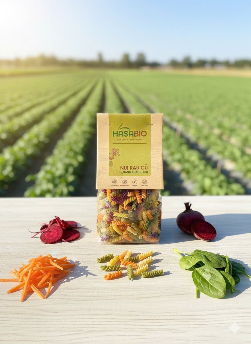 Nui Rau Củ Dạng Xoắn Túi 500 g