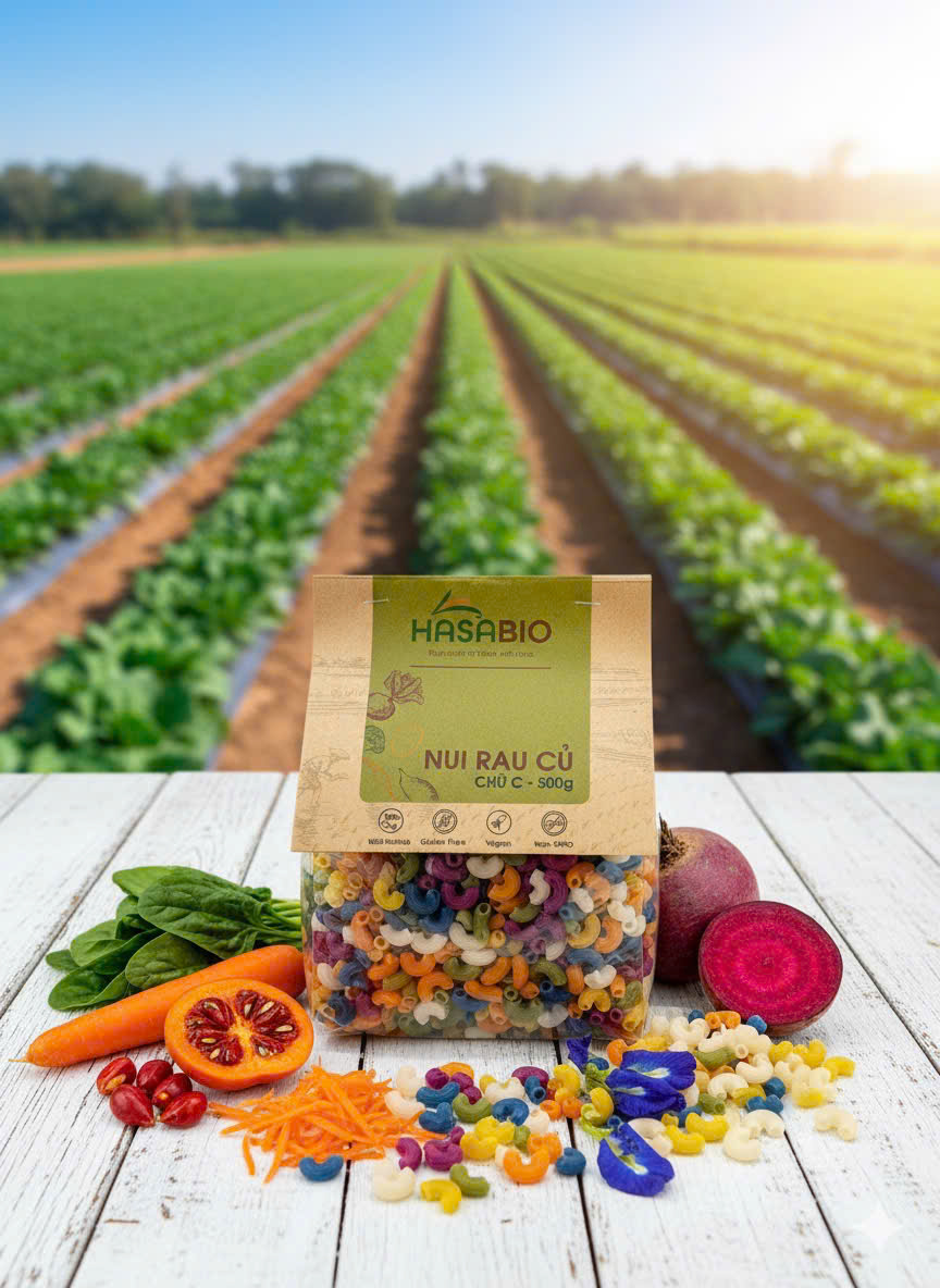 Nui Rau Củ Chữ C Túi 500 g